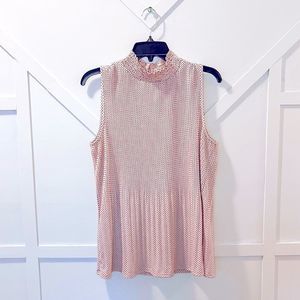 Adrianna Papell Anthropologie Light Pink with Black Polka Dot